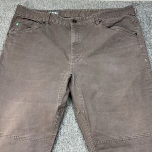 Stio Rivet Canvas Pants Mens 40R Organic Cotton Stretch Mountain Hiking Brown